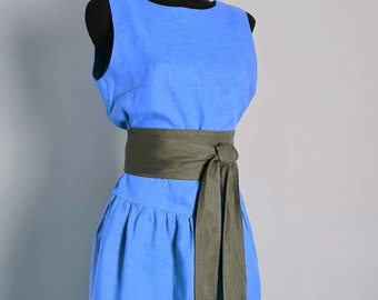 Obi Style Wrap Belt/ Linen Belt/ Wrap Belt/ Wide Belt / Japan Style Belt /more color available/wide belt/