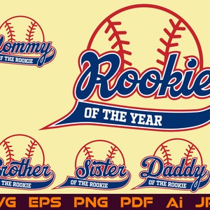 Rookie of the Year Name Birthday SVG, Birthday Shirts for Family Cut Files For Cricut Space Instant Digital Download