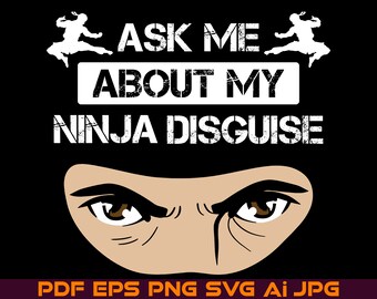 Funny 'Ask Me About My Ninja Disguise' Men's T-Shirt - Cool Joke Top For Fancy Dress 8 thumbnail image