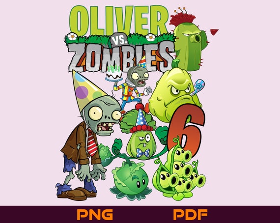 Custom Plants Vs Zombies Personalization Name and Age Gaming 