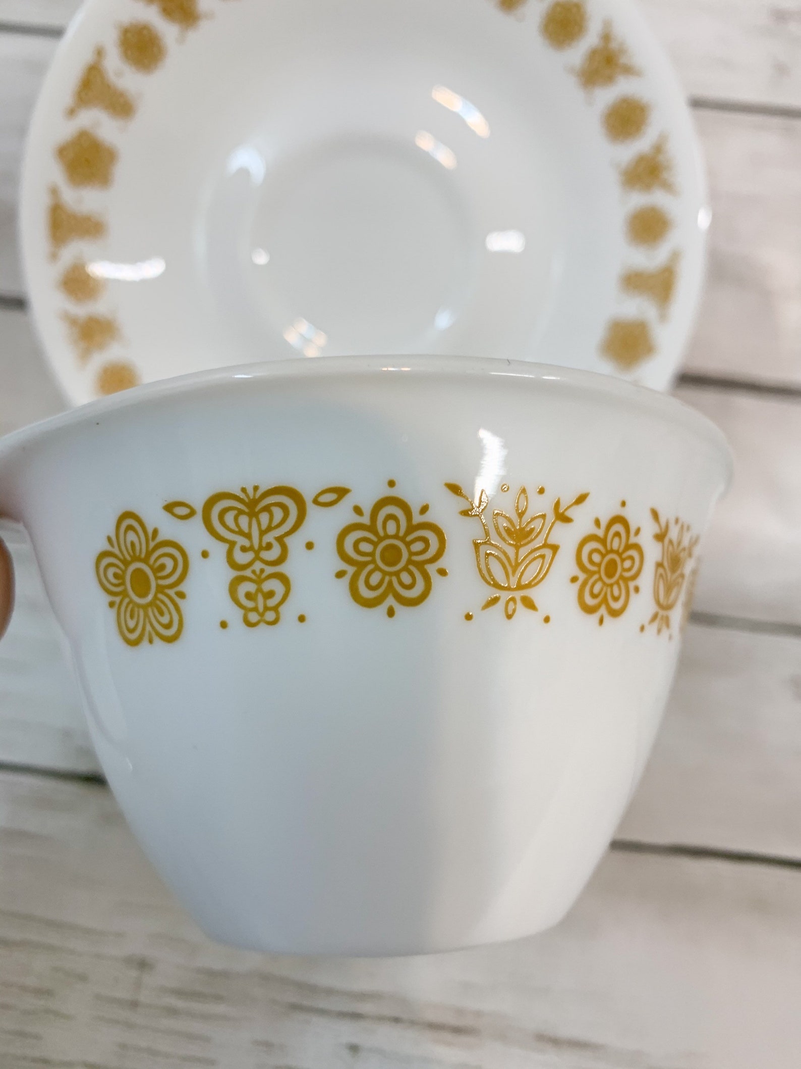 Corelle Cup and Saucer set Motif papillon or poignées de Etsy France