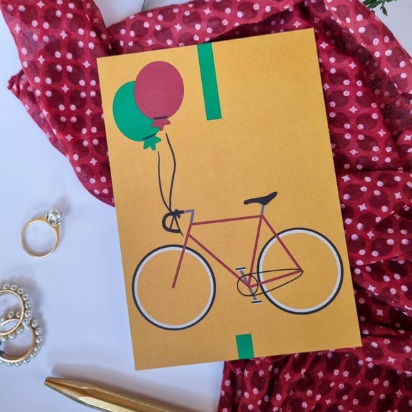 Rennrad Geburtstagskarte | Fahrrad Glückwunschkarte | Geburtstag Gratulation Birthday Card