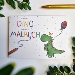 Dinosaur Coloring Book A6 | Dinosaur T-Rex Kids Children's Birthday Dragon