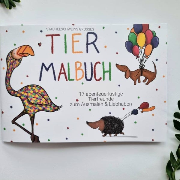 Tier Malbuch A5 | Tiere Malen Ausmalbuch Kinder Kindergeburtstag