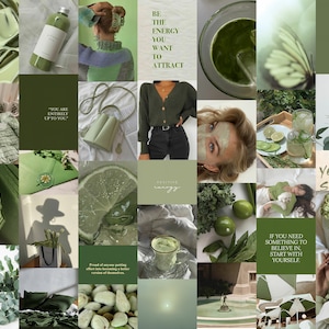 MATCHA GREEN Digital Wall Collage Kit (50 Images)