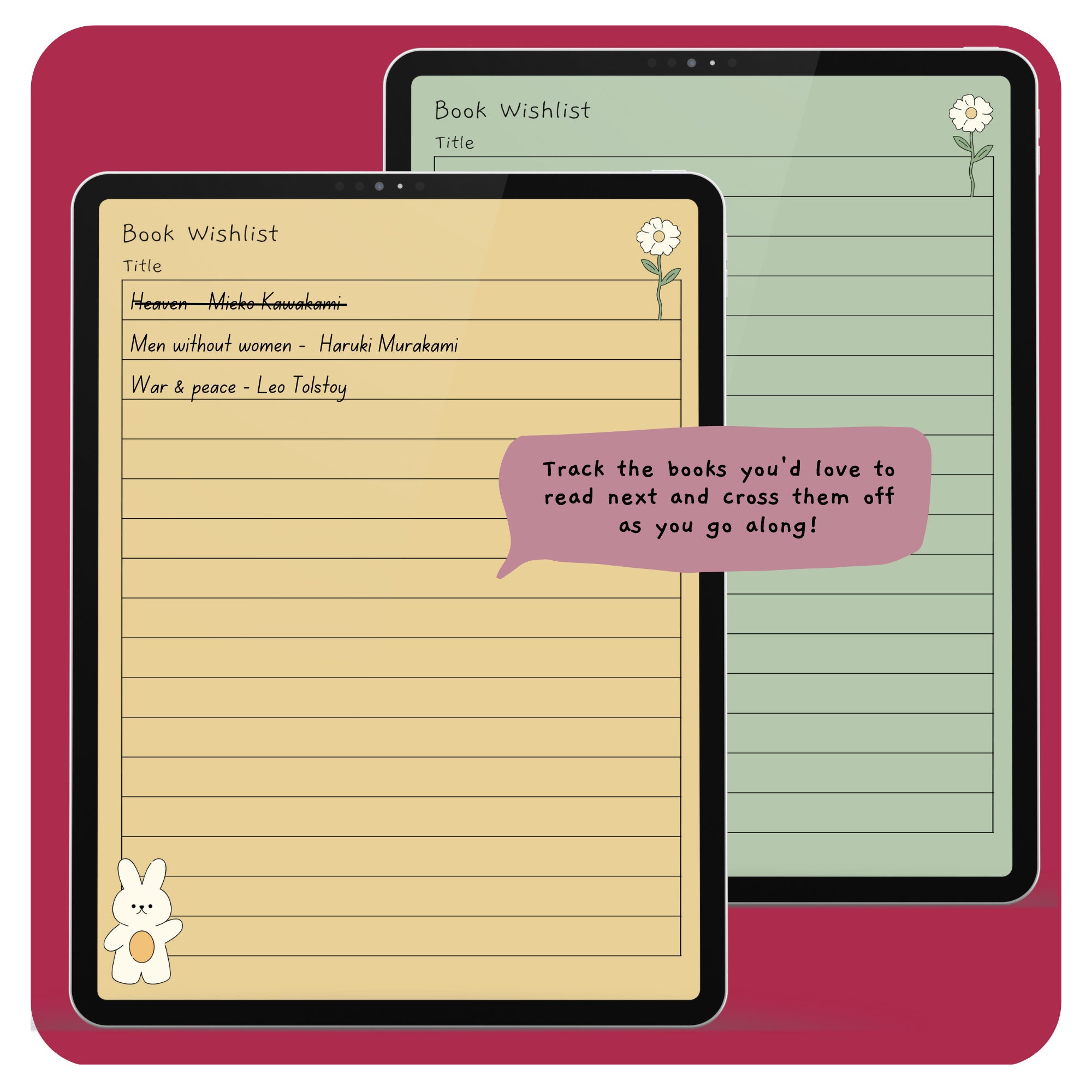 Digital Reading Journal Goodnotes Notability Reading Etsy