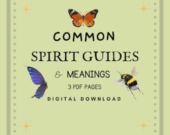 Bedeutungen von Animal Spirit Guides, Grimoire zum Ausdrucken (PDF-Download)