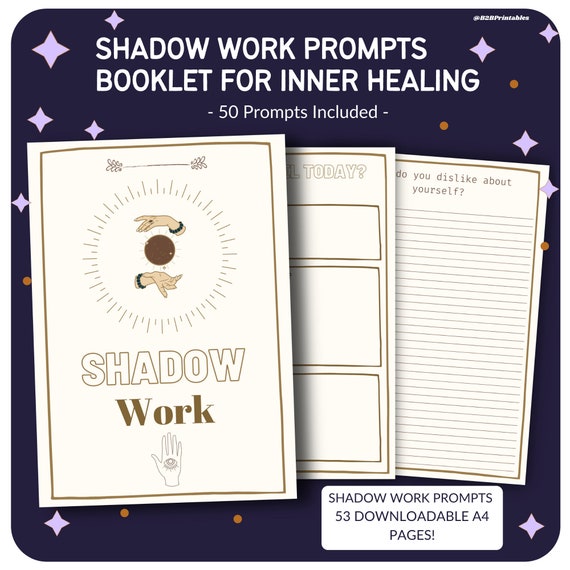 A4 Shadow Work Prompts, Self Help Journal, Shadow Work Journal, Inner  Healing, Spirituality, Self Love, Digital Download, Printable 
