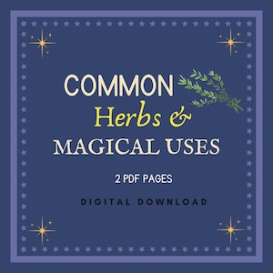 common herbs, magickal herbs, witchcraft, witch herbs, magical herbs, herbs, grimoire, divination, book of shadows, witch, kitchen witch