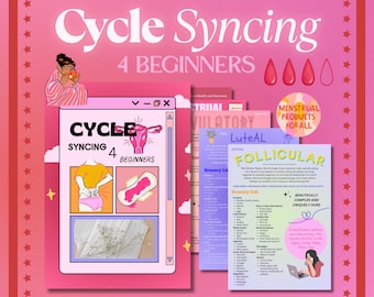 Cycle Syncing Guide for Beginners – Hormone Tracker, Printable Planner (PDF)
