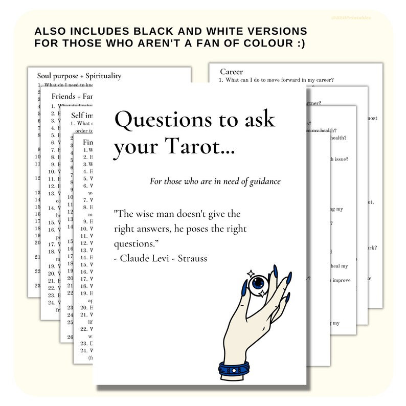 200 Questions to Ask Your Tarot Tarot Question Ideas Tarot Etsy UK
