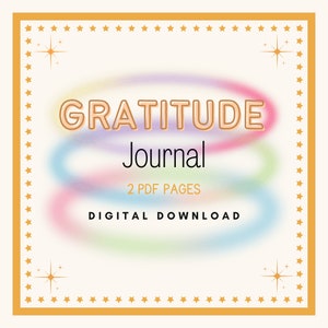 Gratitude journal, journaling prompts, planner, manifestation, daily gratitude journal, journaling, printable, gratitude, daily gratitude