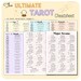 Tarot Cheat Sheet, upright and reversed meaning, printable pages, Tarot cards, Tarot meanings, pink, Rider Waite, digital file, Tarot 