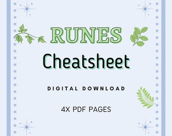 Elder Futhark Runes Cheatsheet | Printable Norse Divination Guide ...