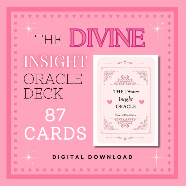 Divine Insight Oracle Deck, Printable Oracle deck, Tarot readings, Oracle Card Deck, Yes/No/Maybe, Digital Oracle Cards, Printable Card Deck