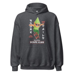 Gnome Skater - Osrs - Unisex Hoodie, Funny Old School Meme, Gaming Hoodie, Osrs Gift, Japanese Skater, Artistic Imp