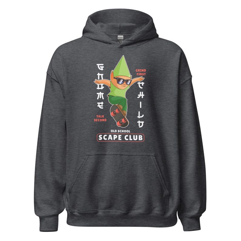 Gnome Skater - Osrs - Unisex Hoodie, Funny Old School Meme, Gaming Hoodie, Osrs Gift, Japanese Skater, Artistic Imp