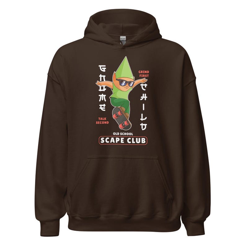 Gnome Skater - Osrs - Unisex Hoodie, Funny Old School Meme, Gaming Hoodie, Osrs Gift, Japanese Skater, Artistic Imp