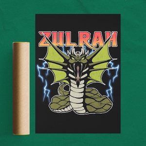 Osrs Zulrah, Premium Poster, Old School Runescape Print, Gaming Room Decor, Artistic Imp Design