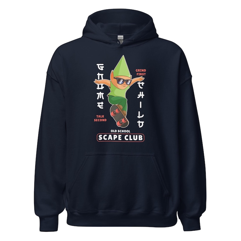 Gnome Skater - Osrs - Unisex Hoodie, Funny Old School Meme, Gaming Hoodie, Osrs Gift, Japanese Skater, Artistic Imp