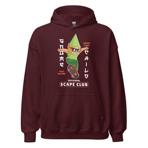 Gnome Skater - Osrs - Unisex Hoodie, Funny Old School Meme, Gaming Hoodie, Osrs Gift, Japanese Skater, Artistic Imp