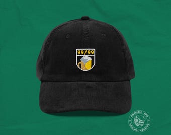 Osrs 99 Biertrinker bestickter Cord-Hut: Old School Runescape Gamer Cap
