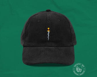 Embroidered Osmumten's Fang Hat: Old School Runescape Corduroy Cap