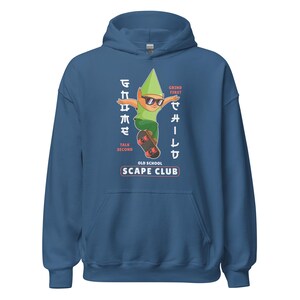 Gnome Skater - Osrs - Unisex Hoodie, Funny Old School Meme, Gaming Hoodie, Osrs Gift, Japanese Skater, Artistic Imp