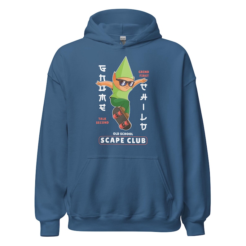 Gnome Skater - Osrs - Unisex Hoodie, Funny Old School Meme, Gaming Hoodie, Osrs Gift, Japanese Skater, Artistic Imp