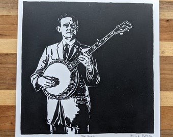 Don Reno Banjo Block Print