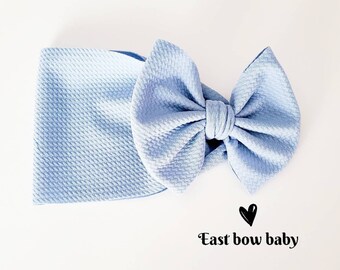 Powder blue bow, pastel bow