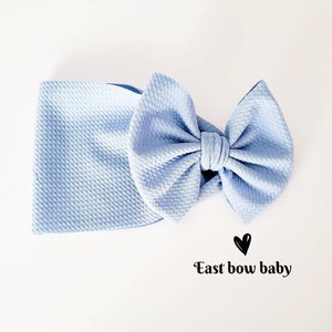Powder blue bow, pastel bow