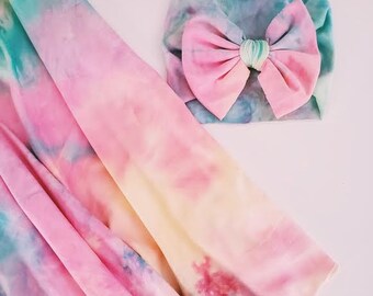 tie dye swaddle blanket