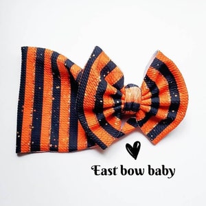Halloween striped bow