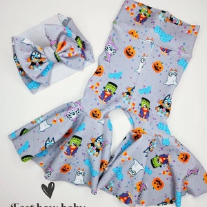 Blue dog and friends Halloween, blue dog bellbottom, Blue dog bow, Bluey and friends halloween, Bluey halloween, Bluey clothing halloween