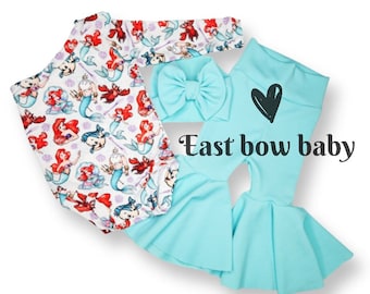 Little Mermaid leotard, Little mermaid fashion, Little mermaid clothing,Little mermaid birthday,Little mermaid toddler girl,Baby girl