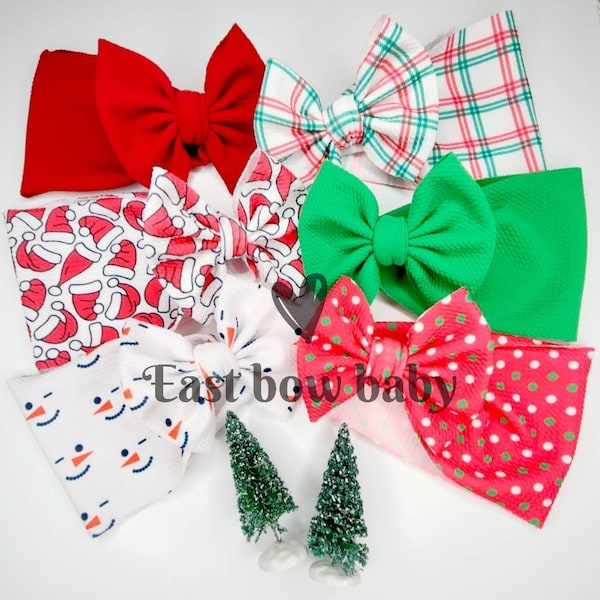 Christmas bows, Infant bow, Holiday bow, Festive bow