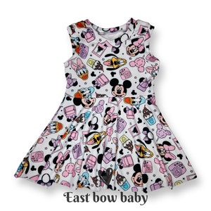 Disneyworld dress, Disneyland dress, Disney birthday outfit, mickey and minnie oufit, Disney fashion, Mickey and friends dress,Toddler dress