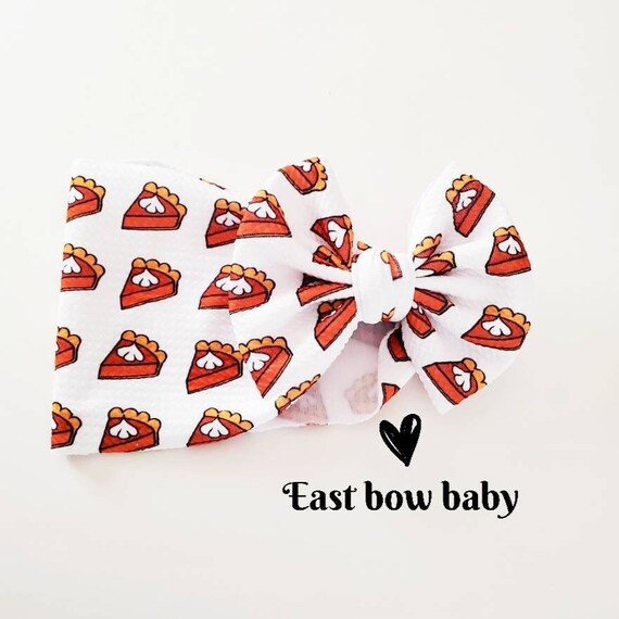 Pumpkin pie bow, Thanksgiving bow, Fall bow