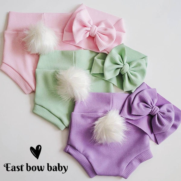 Easter bunny bummie set with REMOVABLE BUNNY TAIL, Childrens easter clothing, Easter clothing, Baby easter set, Toddler Easter set