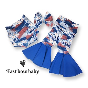 Dallas Cowboys set, Cowboys bellbottom, Cowboys bummie, Cowboys bow,Dallas Cowboys Baby clothes,Cowboys toddler clothing, Cowboys gear