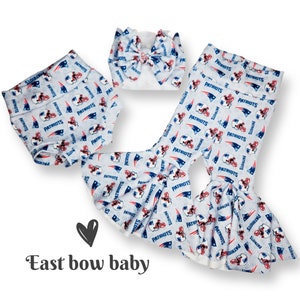 New England Patriots set,Patriots bellbottom,Patriots bummie, Patriots bow,New Patriots Baby clothes,Patriots toddler clothing, Pats gear