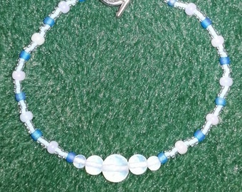 Moonstone beaded bracelet