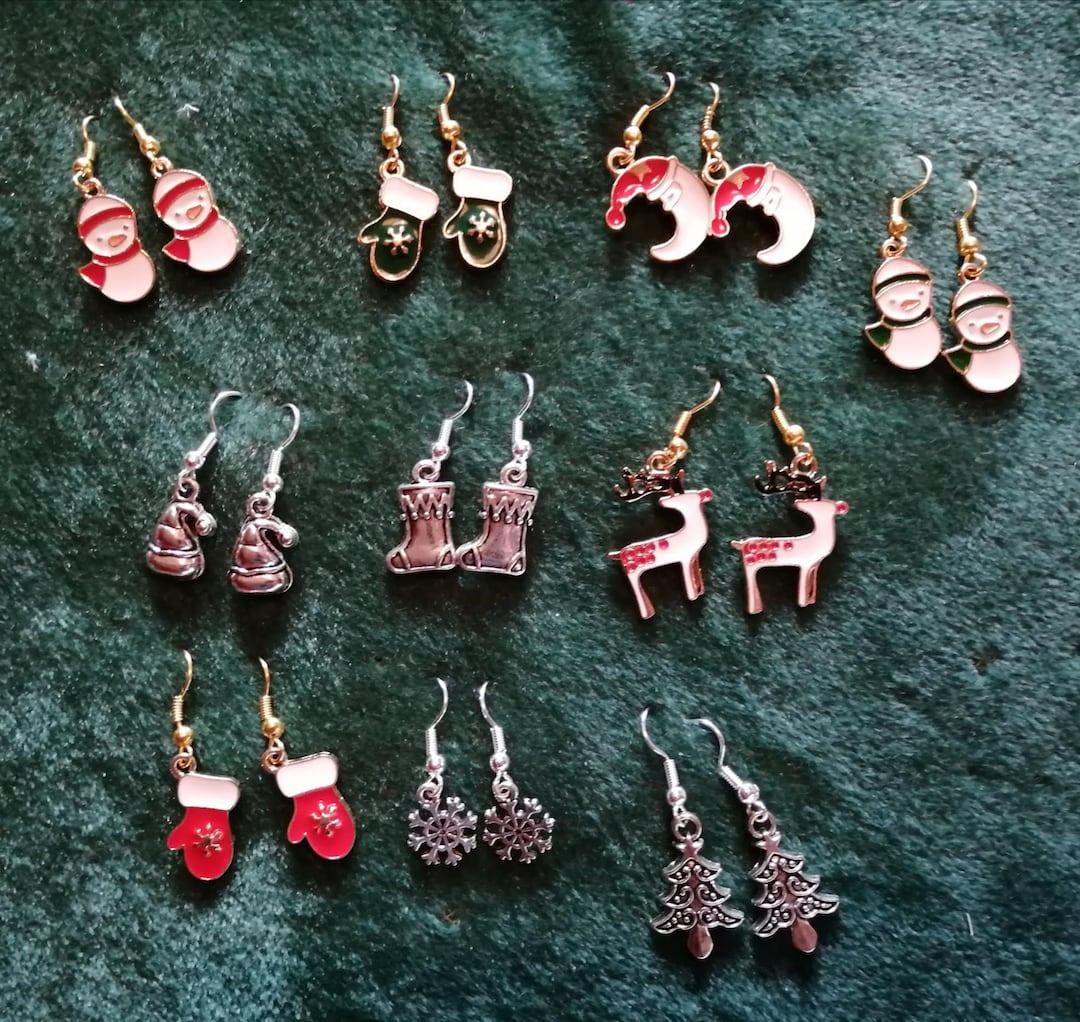 Christmas Novelty Earrings Etsy