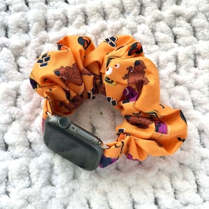 Apple Watch Band Halloween Scooby Doo Scrunchie Watch Band Cotton Great as gifts 38/40/41mm & 42/44/45mm Size Chunkie Scrunchie image 1