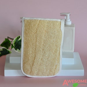 Natural Loofah Pad, Exfoliating Body Scrubber, Shower Loofah, Bath Scrubber, Body Scrubber for Shower, Loofah Pad for Deep Cleansing - LOF7
