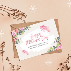 Handgemachte Muttertag Vorlage, Alles Gute zum Muttertag, Geschenkkarten, Muttertagsgeschenke, Anpassbare Karte, Karte für Mama, Digital