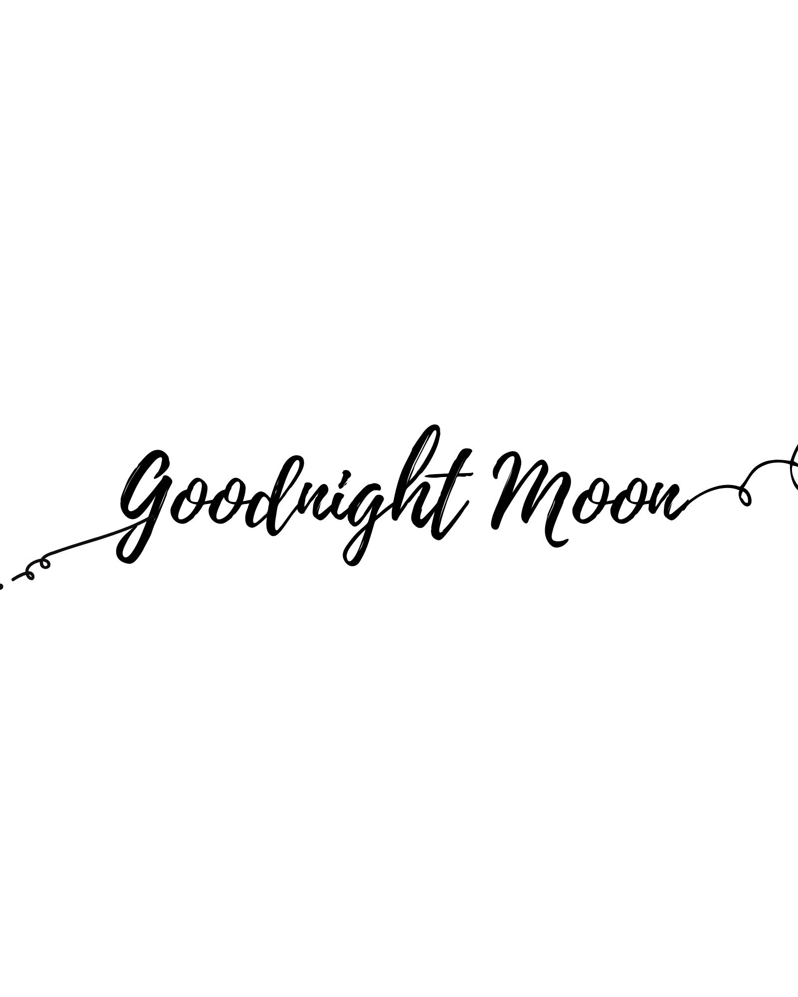 Goodnight Moon Baby Printable Text Image Digital Print Nursery - Etsy