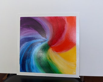 Multi colour swirl, acrylic abstract art