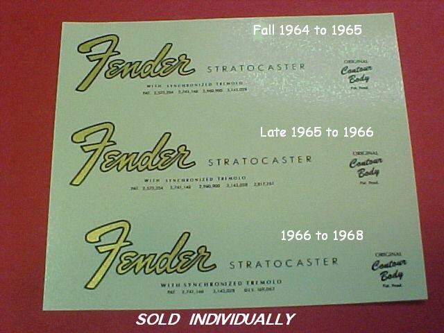 thumbnail image 2 of 2PCS Suitable For Fender Custom Shop Electric Guitar Head Logo Water Transfer Printing Trademark Sticker, RemovableFilm (ST58/2 2 of 11
